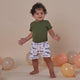 Olive Short Sleeve Organic Bodysuit - Thumbnail 3