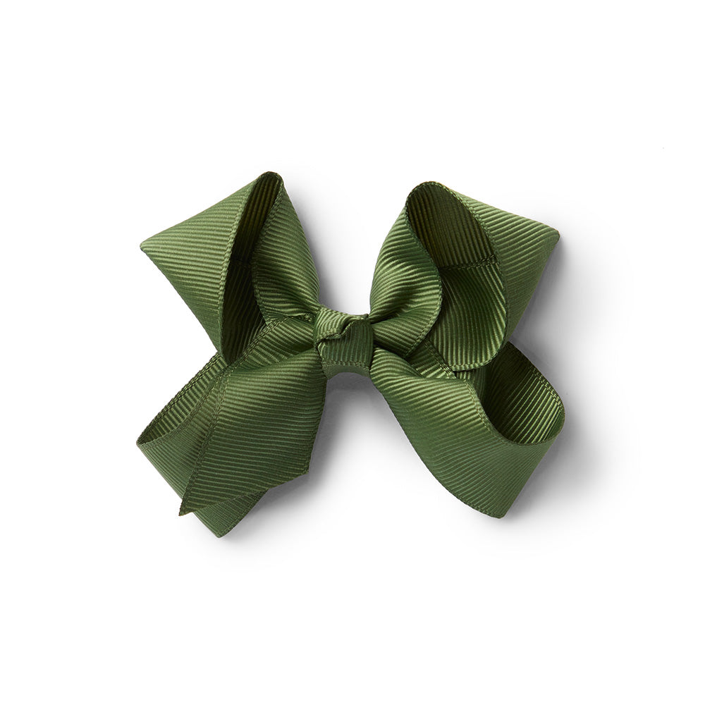 Olive Bow Hair Clip - View 2