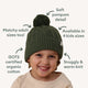 Olive Organic Baby Knit Beanie - Thumbnail 4