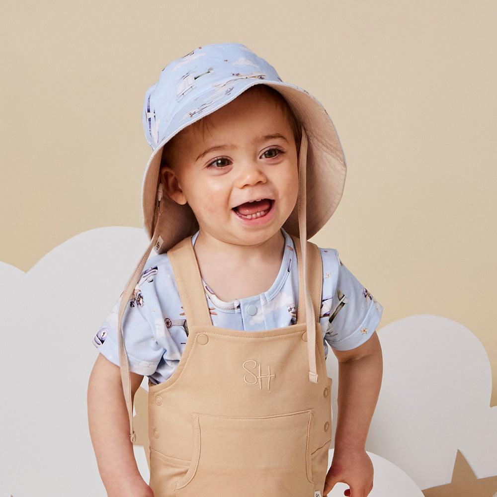 Pebble Organic Joey Overall Shorts - View 8