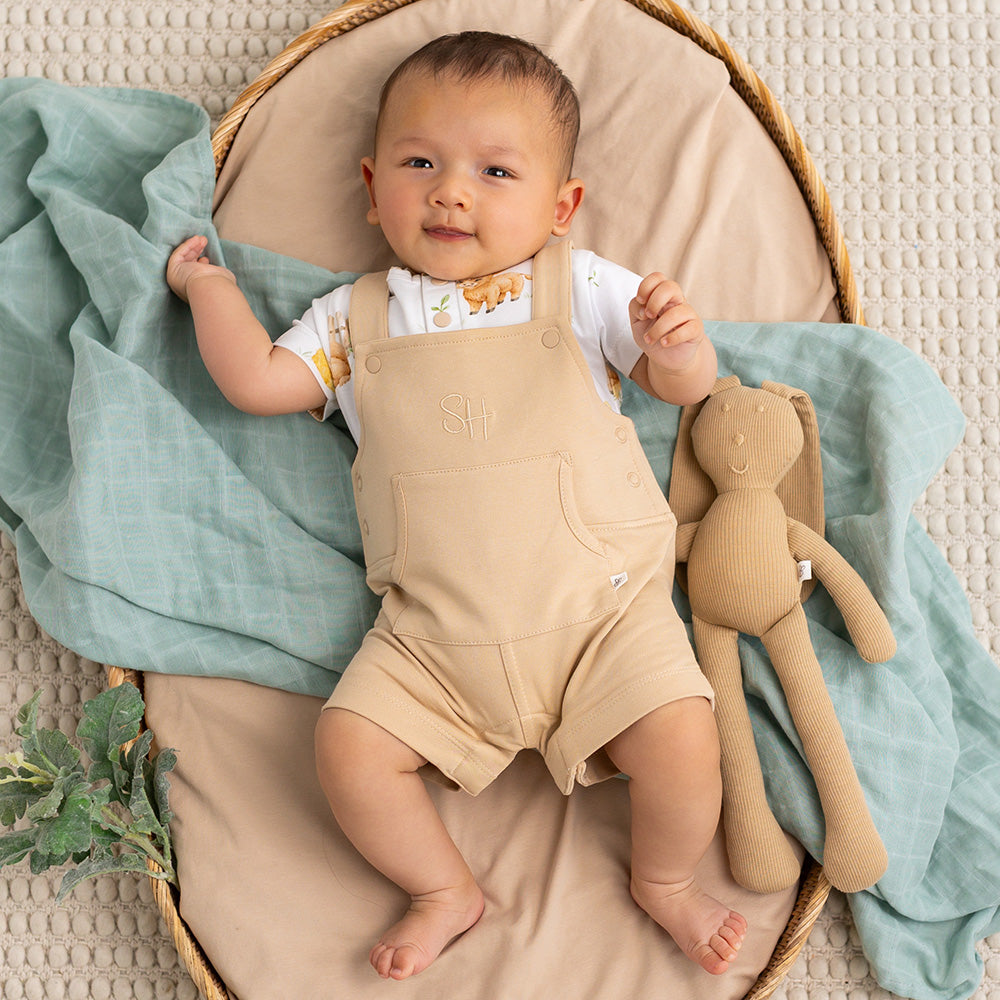 Pebble Organic Joey Overall Shorts - View 9