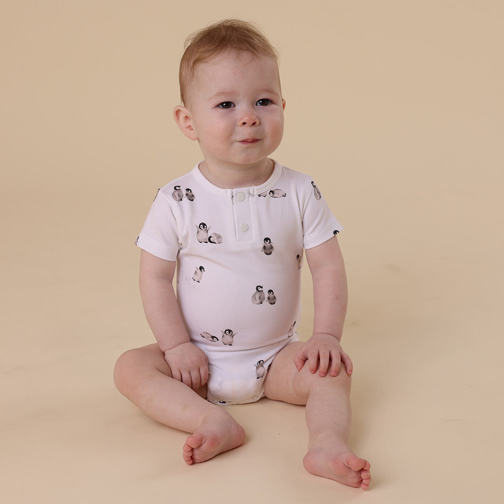 Black Friday Exclusive - Penguin Short Sleeve Organic Bodysuit - View 2