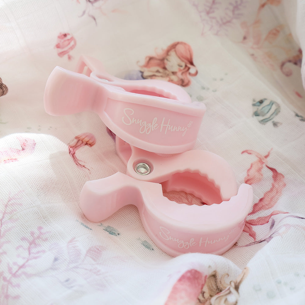 Snuggle Hunny Pram Clip Pair - Baby Pink - View 4