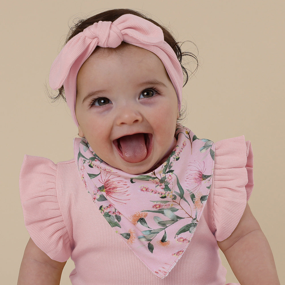 Pink Wattle Organic Dribble Bib - View 1