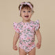Pink Wattle Short Sleeve Organic Bodysuit - Thumbnail 1