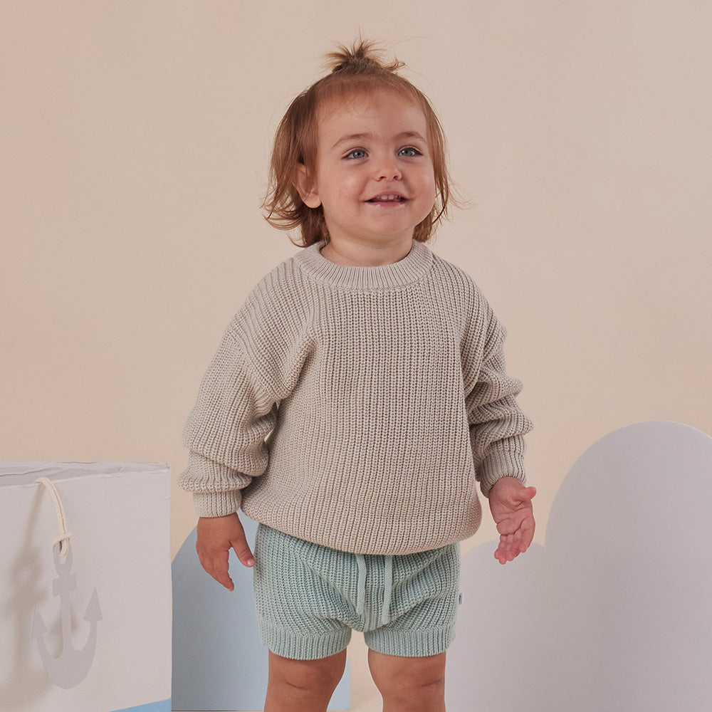 Pistachio Oversized Cotton Knit Jumper - View 10