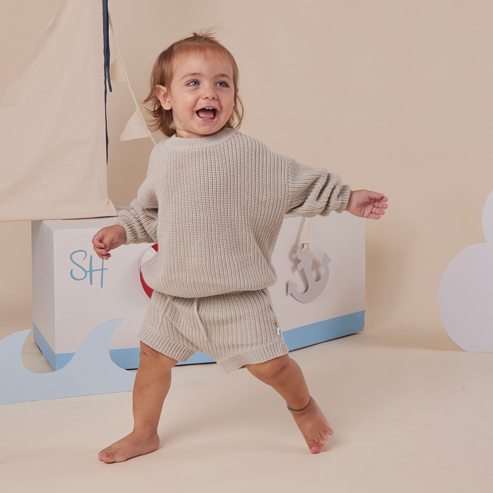 Pistachio Organic Cotton Knit Shorts - View 6