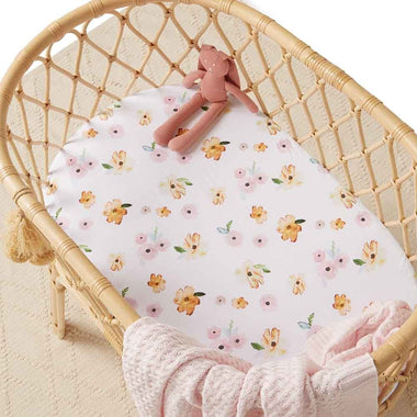 Poppy Bassinet Sheet / Change Pad Cover-Snuggle Hunny