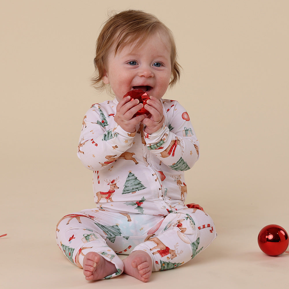 Prancer & Friends Organic Snugglesuit Convertible Romper - View 3