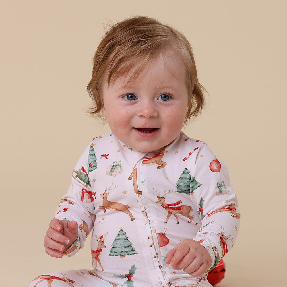 Prancer & Friends Organic Snugglesuit Convertible Romper - View 4
