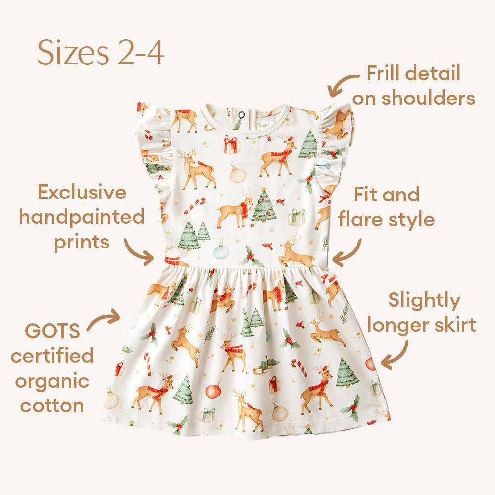 Prancer & Friends Short Sleeve Organic Dress - View 8