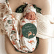 Prancer & Friends Organic Jersey Wrap & Beanie Set - Thumbnail 3