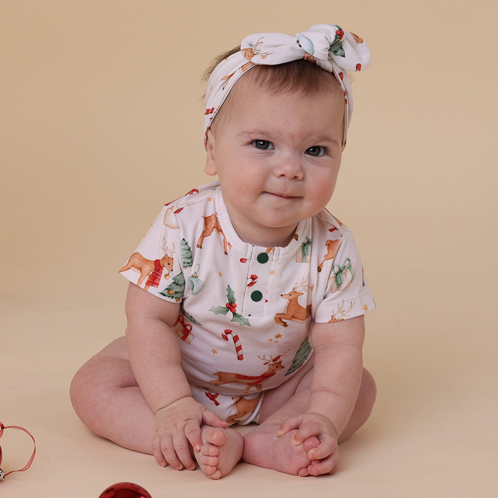 Prancer & Friends Short Sleeve Organic Bodysuit - View 6