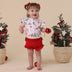 Prancer & Friends Short Sleeve Organic Bodysuit with Frill | Snuggle Hunny