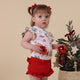 Prancer & Friends Short Sleeve Organic Bodysuit with Frill - Thumbnail 4