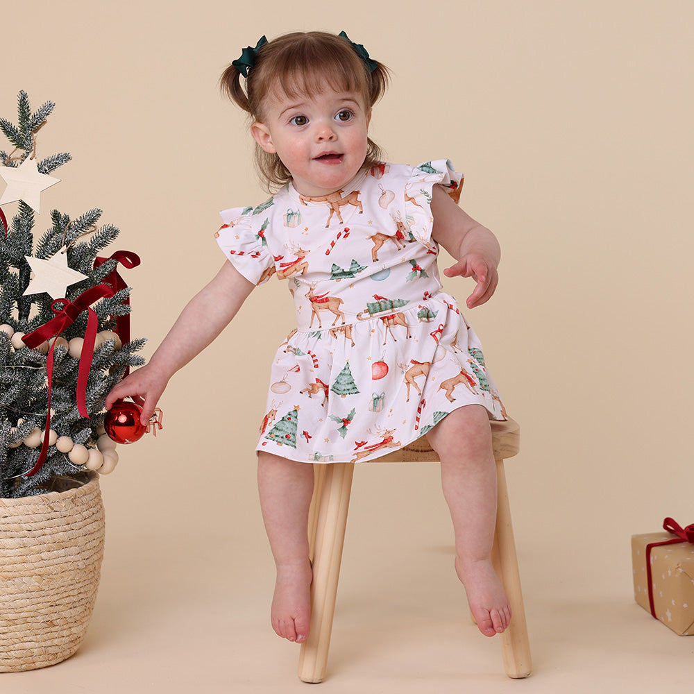 Prancer & Friends Short Sleeve Organic Dress - View 7