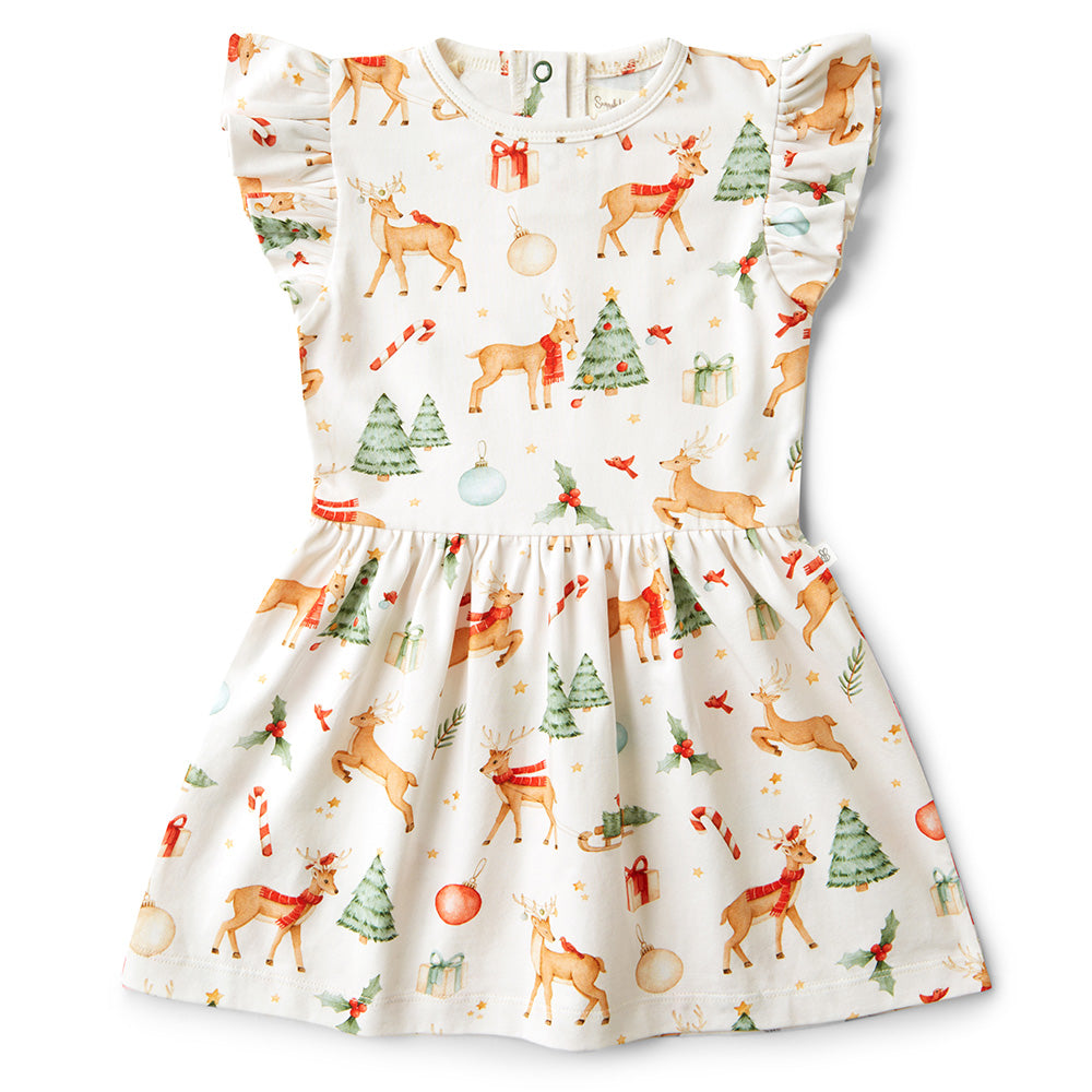 Prancer & Friends Short Sleeve Organic Dress - View 6