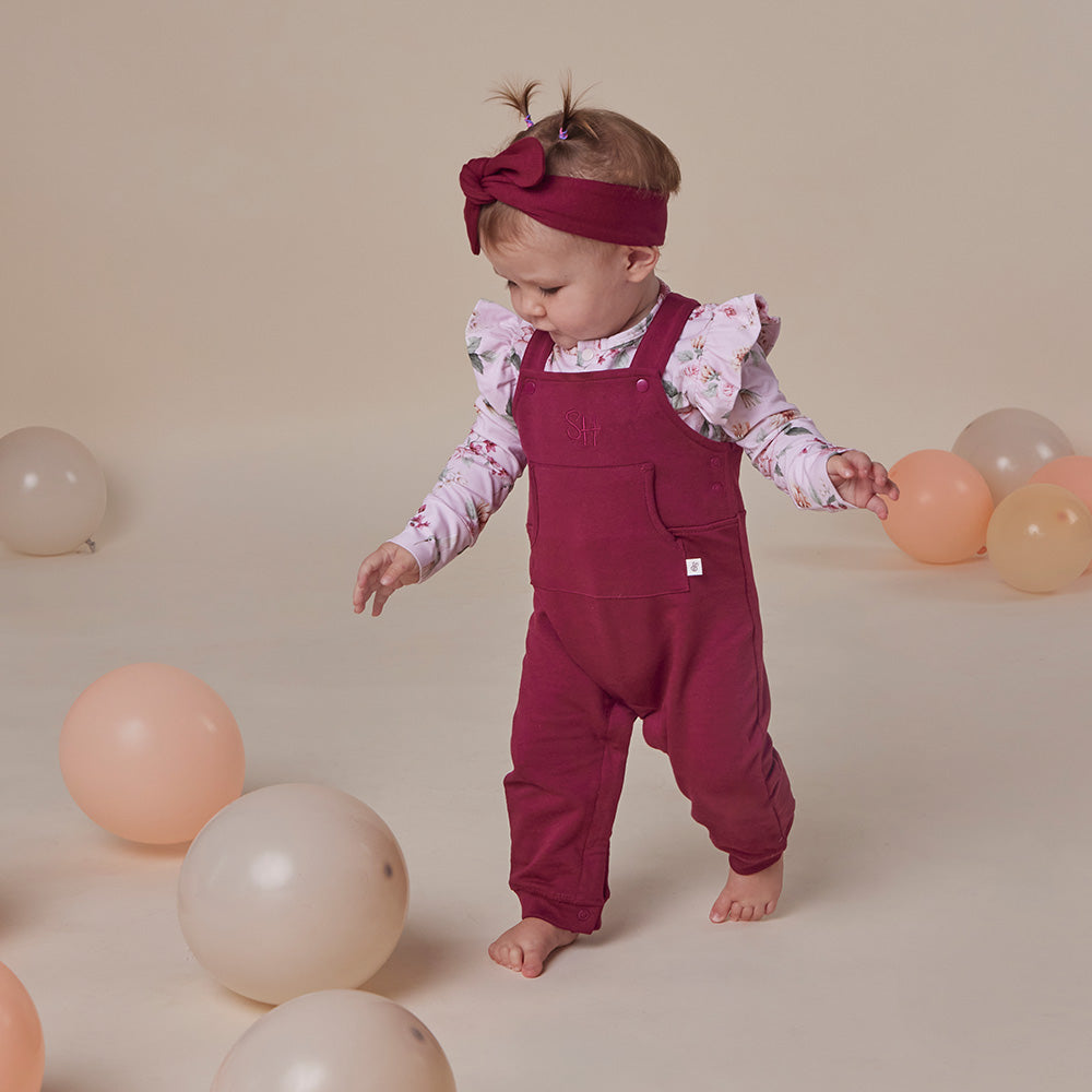 Raspberry Organic Joey Overalls - View 5