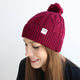 Raspberry Organic Adult Knit Beanie - Thumbnail 1