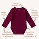 Raspberry Long Sleeve Organic Bodysuit - Thumbnail 4