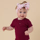 Raspberry Short Sleeve Organic Bodysuit - Thumbnail 12
