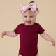 Raspberry Short Sleeve Organic Bodysuit - Thumbnail 13