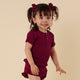 Raspberry Short Sleeve Organic Bodysuit - Thumbnail 9