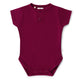 Raspberry Short Sleeve Organic Bodysuit - Thumbnail 2