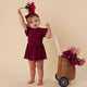 Raspberry Short Sleeve Organic Dress - Thumbnail 6