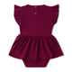 Raspberry Short Sleeve Organic Dress - Thumbnail 11
