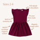 Raspberry Short Sleeve Organic Dress - Thumbnail 8