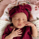 Raspberry Ribbed Organic Topknot - Thumbnail 6