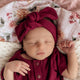 Raspberry Ribbed Organic Topknot - Thumbnail 1