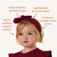 Raspberry Ribbed Organic Topknot - Thumbnail 5