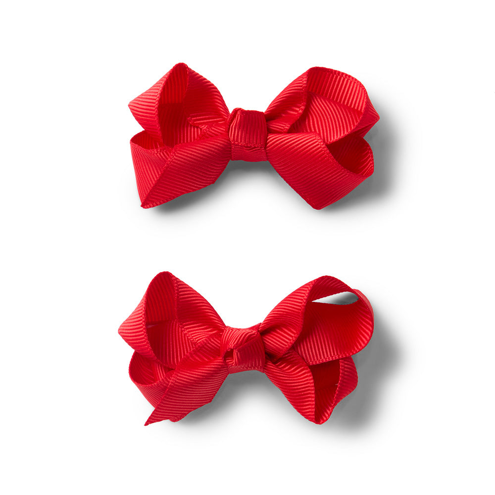 Red Piggy Tail Hair Clips - Pair - View 2