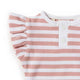 Rose Milk Stripe Short Sleeve Organic Bodysuit - Thumbnail 5