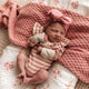 Rose Stripe Long Sleeve Organic Bodysuit - Thumbnail 5