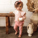 Rose Stripe Long Sleeve Organic Bodysuit - Thumbnail 6