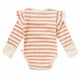 Rose Stripe Long Sleeve Organic Bodysuit - Thumbnail 3