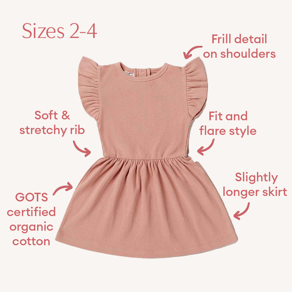 Rose Short Sleeve Organic Dress - View 11