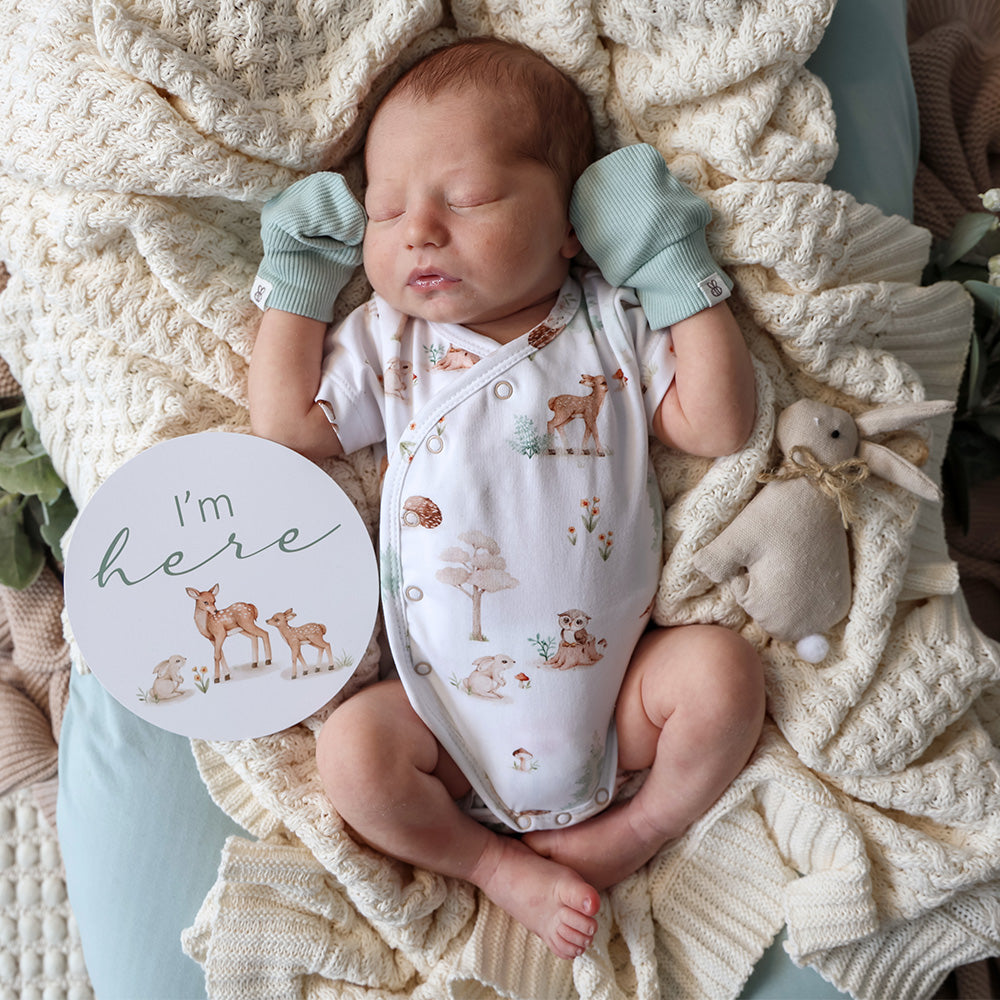 Sage Organic Cotton Rib Mittens - View 5