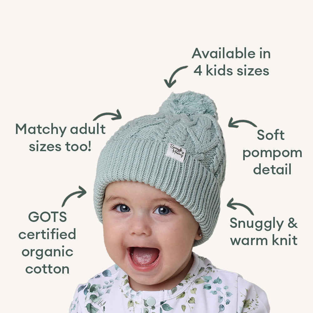 Sage Organic Baby Knit Beanie - View 4