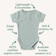 Sage Short Sleeve Organic Bodysuit - Thumbnail 4