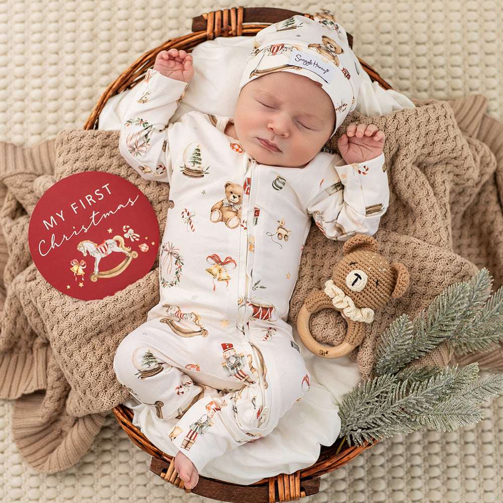 Santa's Toy Shop Organic Snugglesuit Convertible Romper - View 4