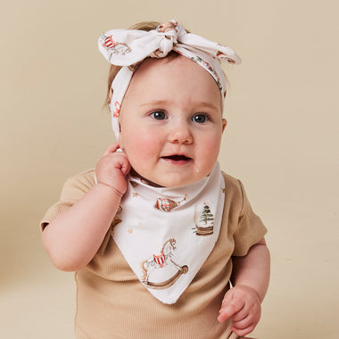 Santa's Toy Shop Organic Dribble Bib | Snuggle Hunny