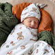 Santa's Toy Shop Organic Jersey Wrap & Beanie Set - Thumbnail 5