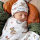 Santa's Toy Shop Organic Jersey Wrap & Beanie Set - Thumbnail 3