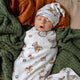 Santa's Toy Shop Organic Jersey Wrap & Beanie Set - Thumbnail 2