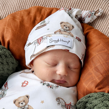 Santa's Toy Shop Organic Knotted Beanie | Snuggle Hunny