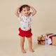 Santa's Toy Shop Short Sleeve Organic Bodysuit with Frill - Thumbnail 9